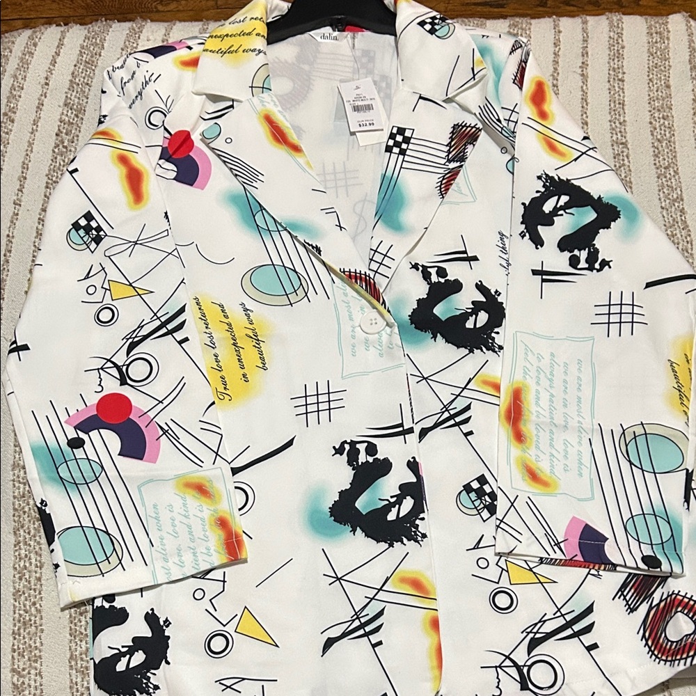 Dalin Colorful Abstract Patterned Blazer - Picture 5 of 6